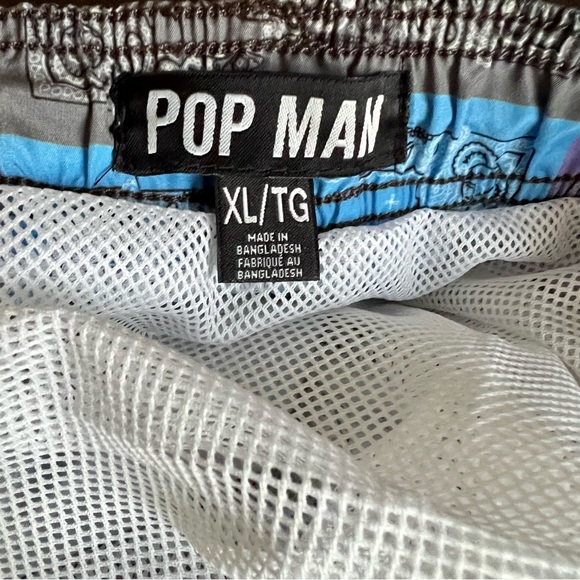 Pop Man Unisex Multi-colored Swim Shorts - Picture 5 of 8